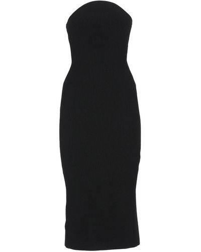 Khaite Rumer Strapless Ribbed-knit Midi Dress - Black