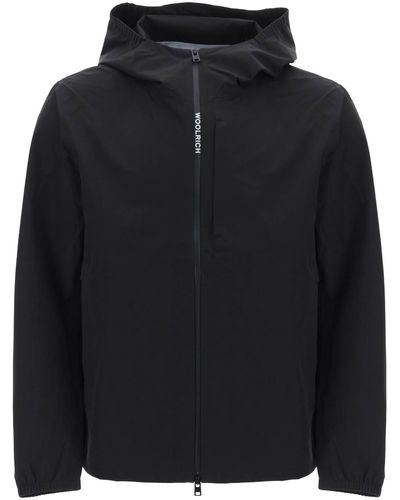 Woolrich Pacific Jacket In Tech Softshell - Black