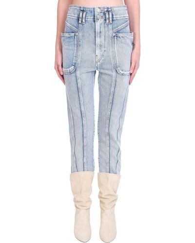 Isabel Marant Tuscon Jeans In Blue Denim