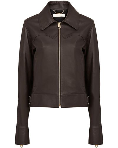 Chloé Jacket With Wide Collar - Black