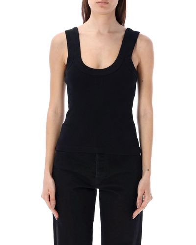 Alexander Wang Tank Top Embossed Logo - Black