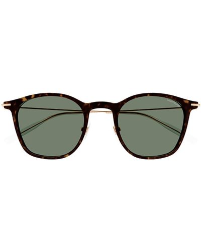 Montblanc Round-frame Tinted Sunglasses - Green
