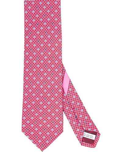Ferragamo Salvatore Patterned Silk Tie - Pink