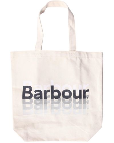 Barbour Logo Tote Bag - Natural