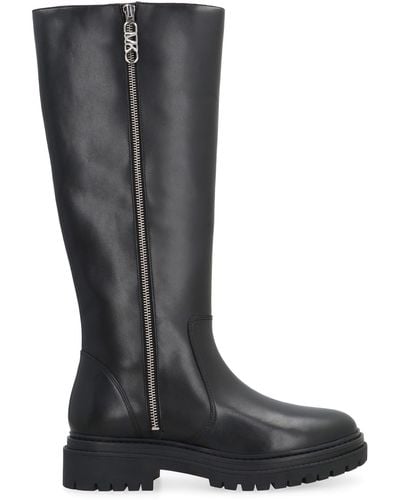 Michael Kors Regan Leather Boots - Black