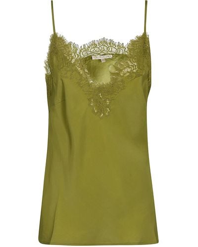 Gold Hawk Laced Top - Green