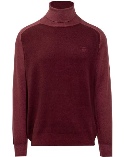 Etro Wool Pegaso Pullover - Red