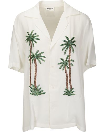 P.A.R.O.S.H. Palm Tree-motif Shirt - Grey