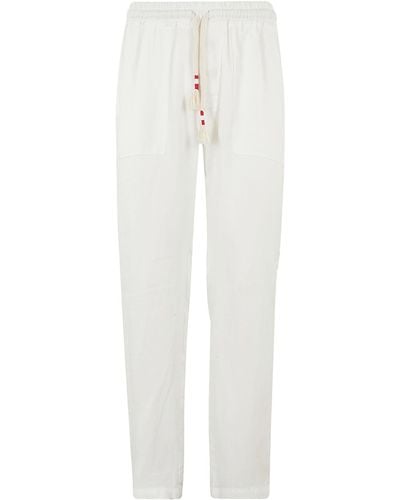 Mc2 Saint Barth Pant With Coulisse - White