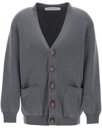 Golden Goose Darnelle Cardigan With Logo Patch - Grey