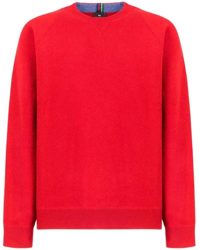 PS by Paul Smith Crewneck Knitted Jumper Jumper - Red