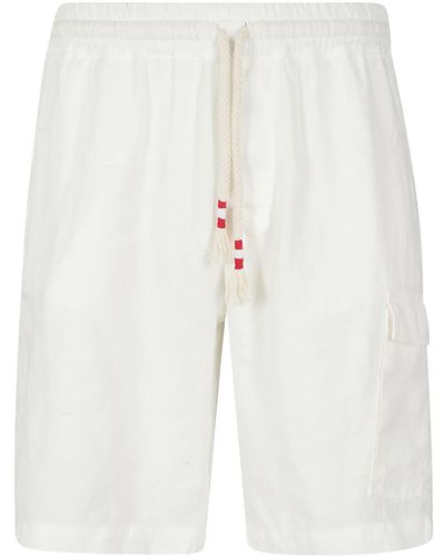 Mc2 Saint Barth Bermuda Chinos With Side Pocket - White