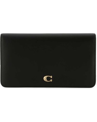 COACH Leather Wallet - Black