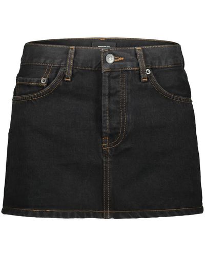 Wardrobe NYC Micro Mini Denim Skirt - Black