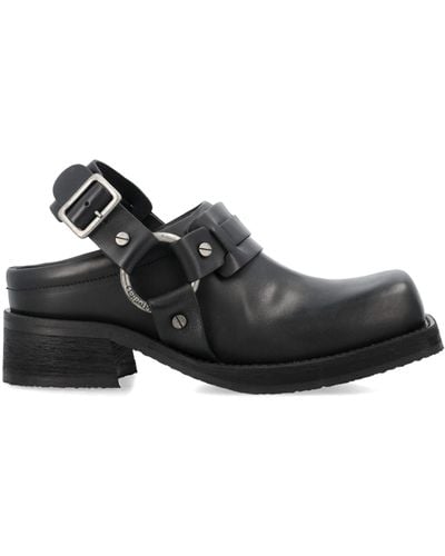 Acne Studios Leather Buckle Mule - Black