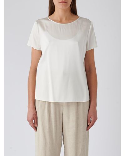 Emporio Armani Silk Top-Wear - White