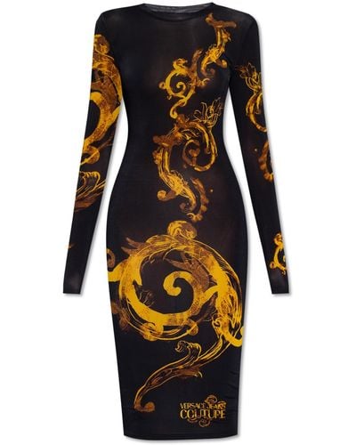 Versace Dress With Long Sleeves - Black