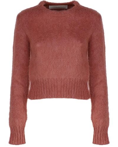 Golden Goose Cropped Mohair Jumper - Red