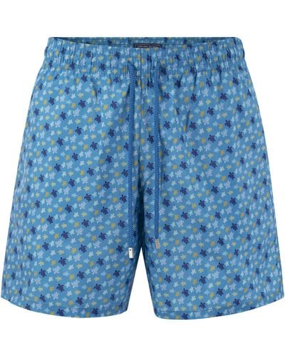 Vilebrequin Ultralight And Foldable Patterned Beach Shorts - Blue
