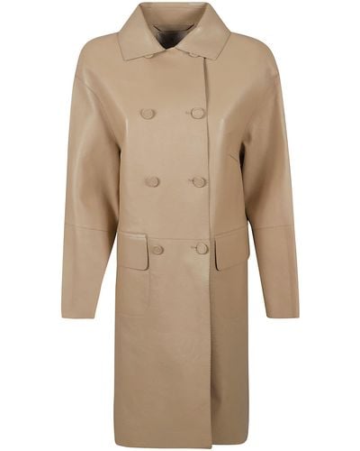 Ermanno Scervino Double-breasted Long Coat - Natural