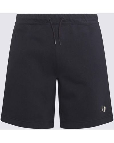 Fred Perry Cotton Shorts - Blue