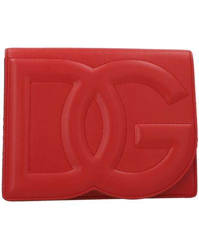 Dolce & Gabbana Logo Crossbody Bag - Red
