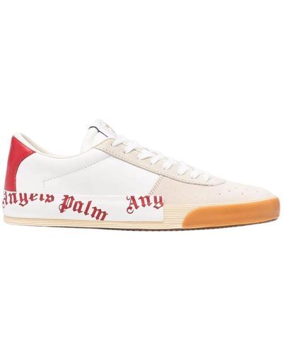 Palm Angels Leather Logo Trainers - Pink