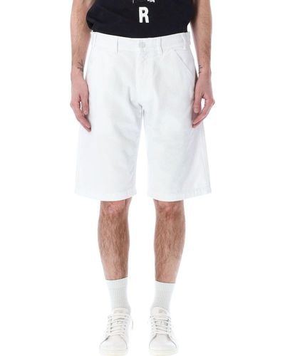 Raf Simons Logo Patch Skate Bermuda Shorts - White