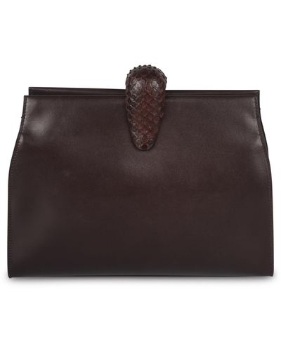 The Row Vera Clutch - Brown