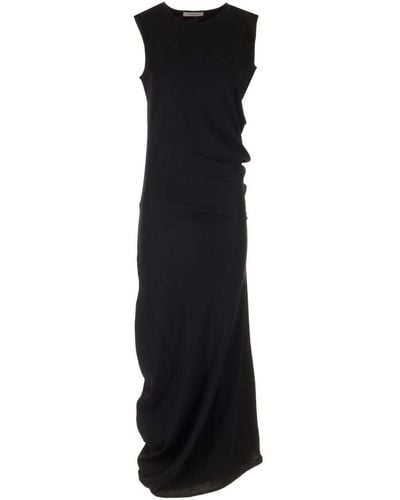 Lemaire Crepe Jersey Midi Dress - Black