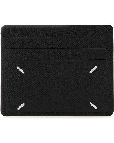 Maison Margiela Leather Four Stitches Card Holder - Black