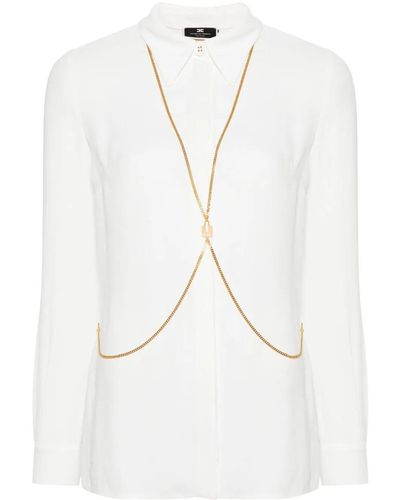 Elisabetta Franchi Shirt With Chain - White