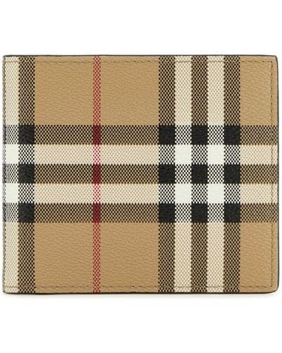 Burberry Printed Canvas Wallet - Natural