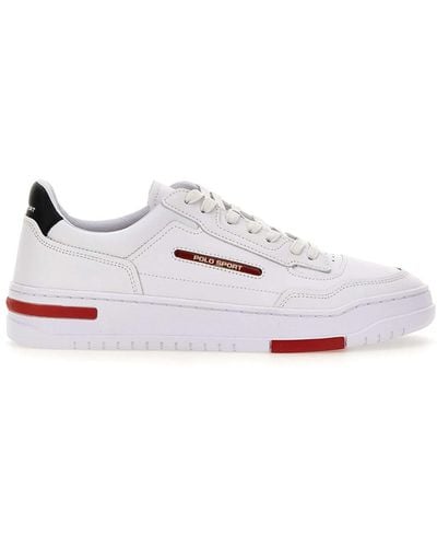 Polo Ralph Lauren Leather Sneakers - White