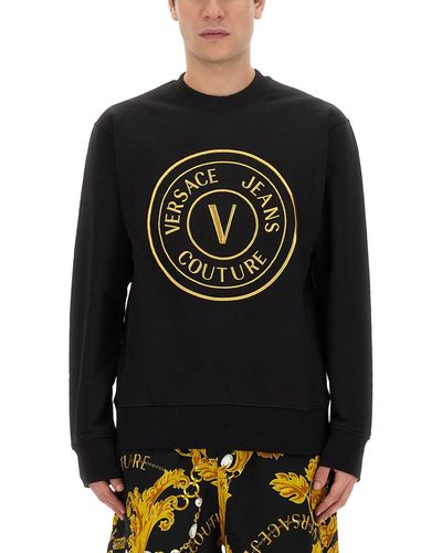 Versace V-Emblem Sweatshirt - Black