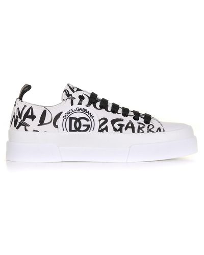 Dolce & Gabbana Trainer With Contrast Logo - Multicolour