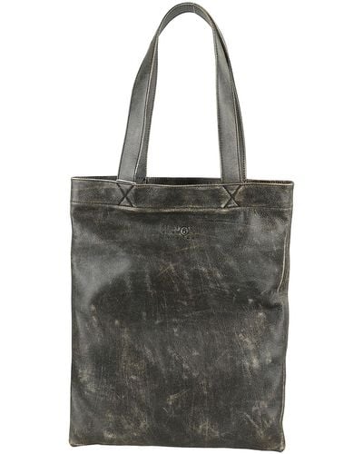 MM6 by Maison Martin Margiela Numbers Motif Faded Tote Bag - Black