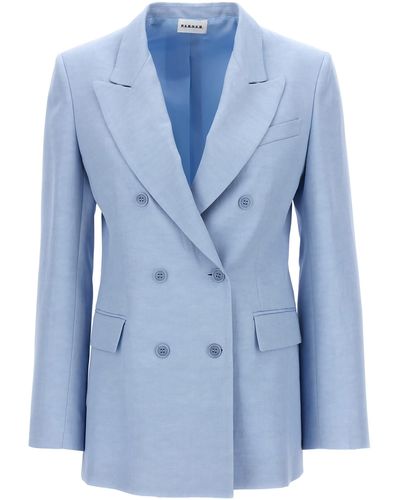 P.A.R.O.S.H. Double-breasted Blazer Blazer And Suits - Blue
