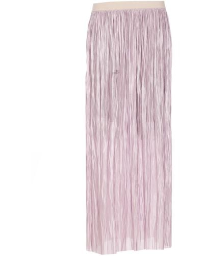 Roberto Collina Reversible Pleated Long Skirt - Pink
