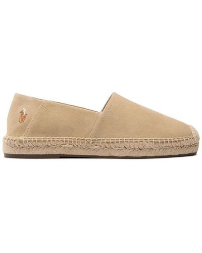 Ralph Lauren Beige Espadrilles With Logo - Natural