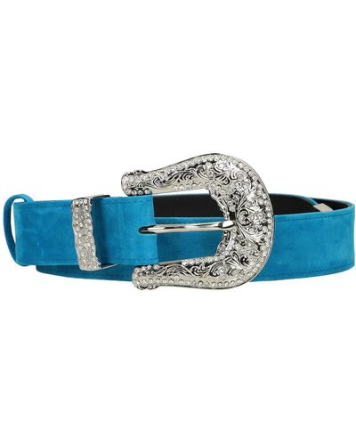 Alexandre Vauthier Belts In Leather - Blue