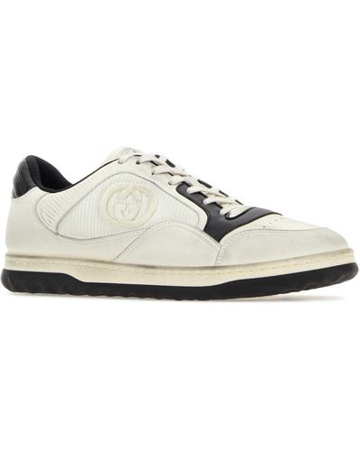 Gucci Two-tone Fabric And Leather Mac80 Trainers - White