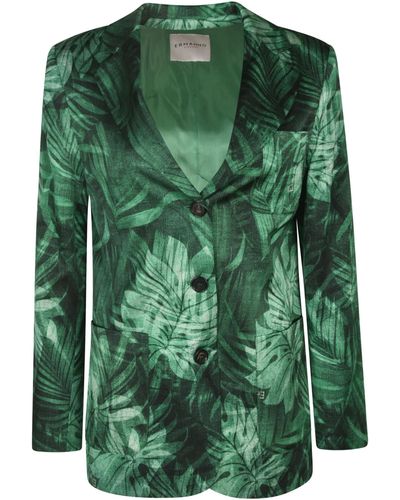 Ermanno Scervino Floral Print Jacket - Green