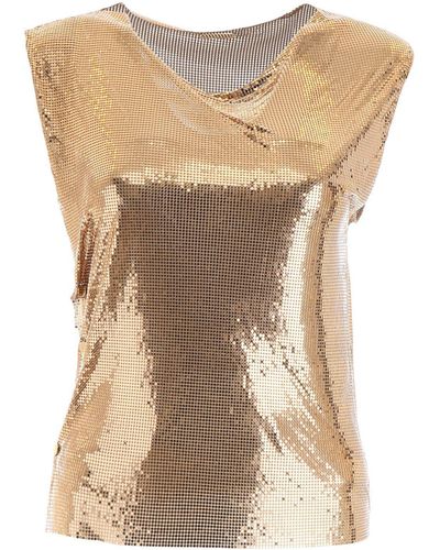 Rabanne Sleeveless Chainmail Top - Natural