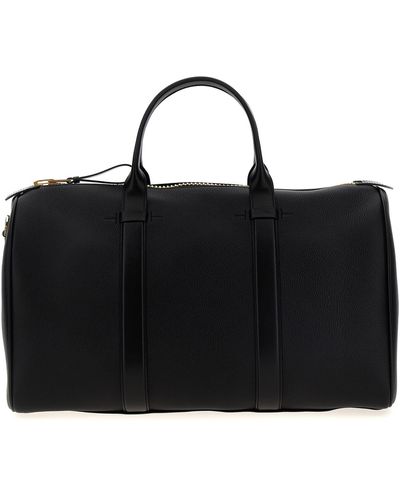 Tom Ford Leather Travel Bag - Black