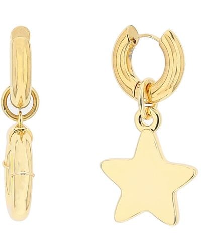 Timeless Pearly Earrings With Charms - Metallic