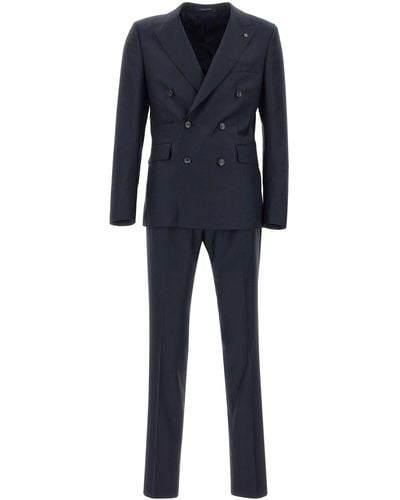 Tagliatore Cool Super 130S Wool Two-Piece Suit - Blue