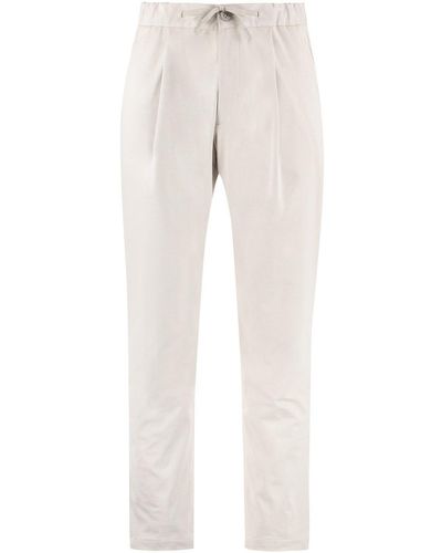 Herno Pleated Drawstring Trousers - White
