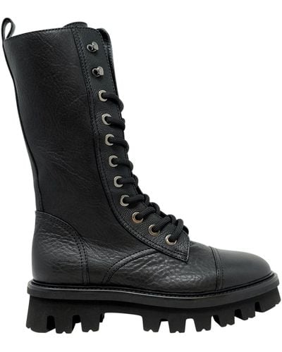 Agl Attilio Giusti Leombruni Black Leather Natalia Boots