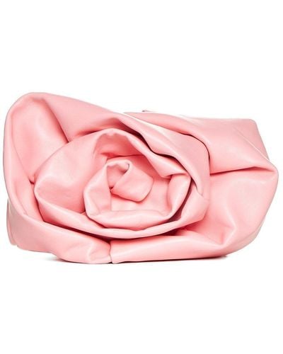 Burberry 3D Rose Ruched Clutch Bag - Pink